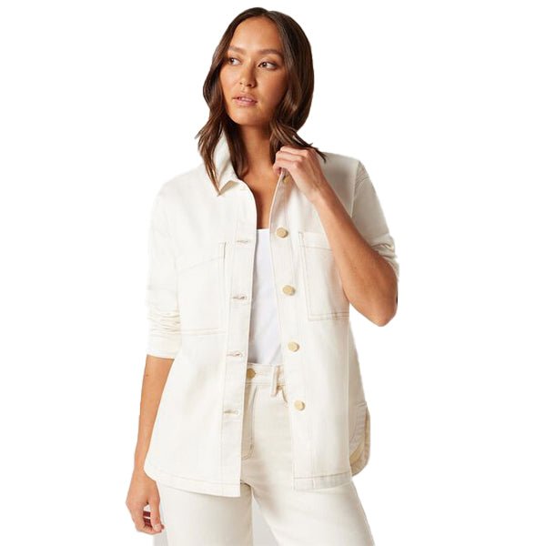 Jeanswest Ladies Cotton Woven Jacket - Ecru