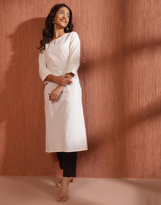 Women Kurta Long Natural