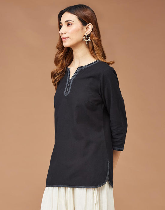 Women Kurta Short Black