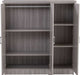 DUBLIN 3 DOOR LOW WARDROBE GREY LINE