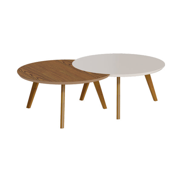 SET OF COFFEE TABLE CLASSIC LUNA OF WHITE