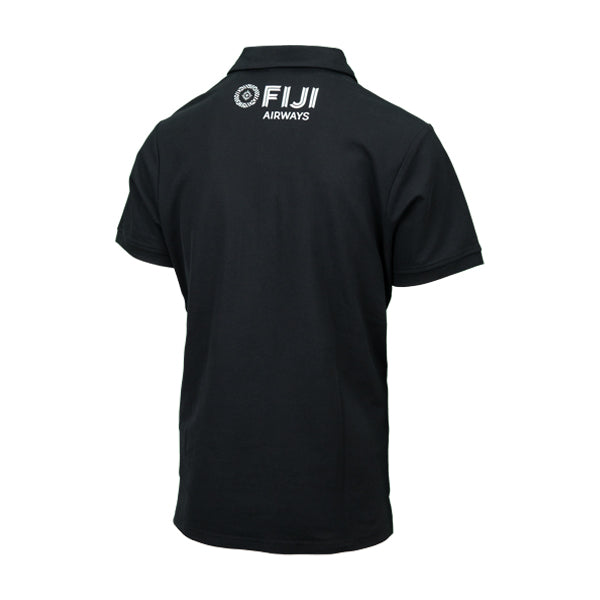 Umbro Fiji Rugby Mens Pique Polo Black