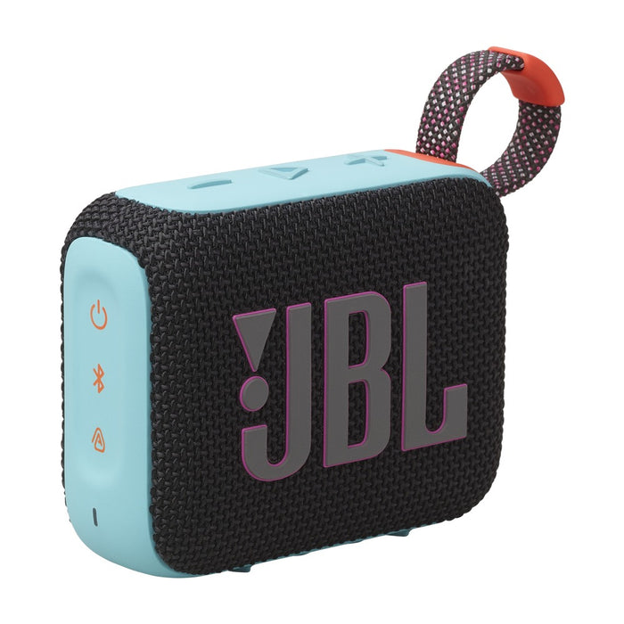 JBL Go 4 Ultra-Portable Bluetooth Speaker, Black/Orange (JBLGO4BLKO)