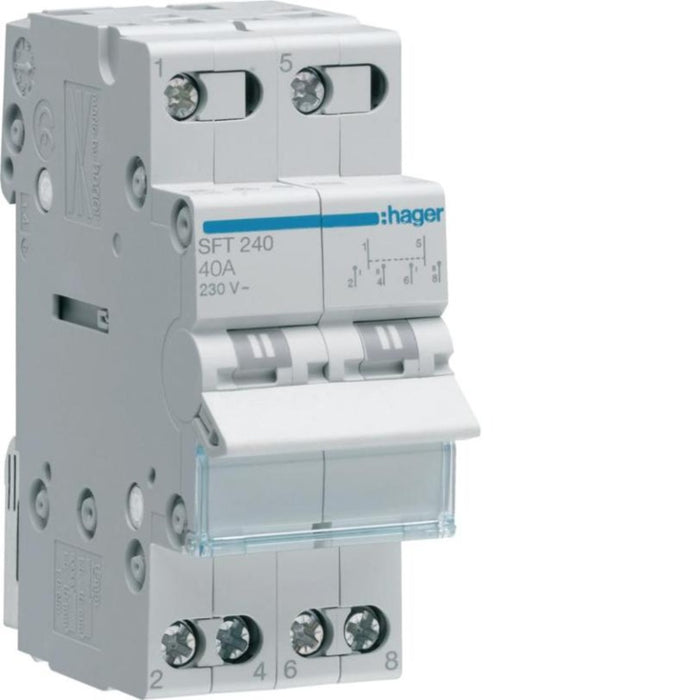 Bluetti Hager 40A 2 Pole Change Over Switch