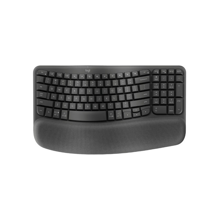 Logitech Wave Keys Wireless Ergonomic Keyboard, Black (KB2572)