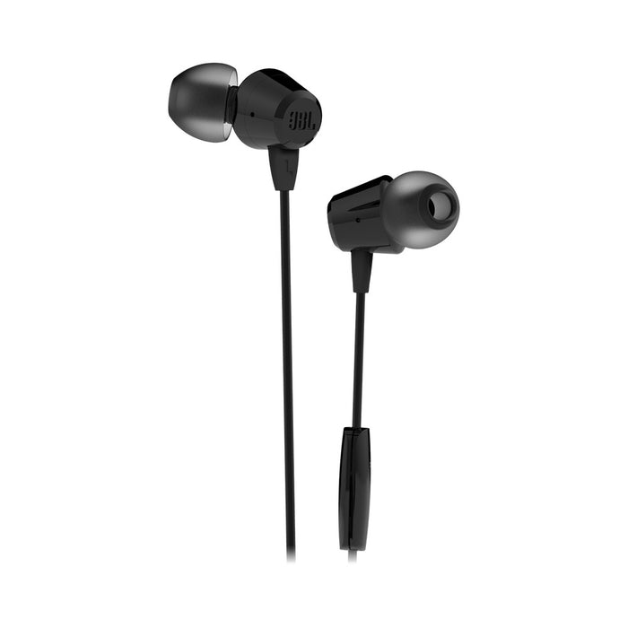 JBL C50HI Wired In-Ear Headphones, Black (JBLC50HIBLKE)