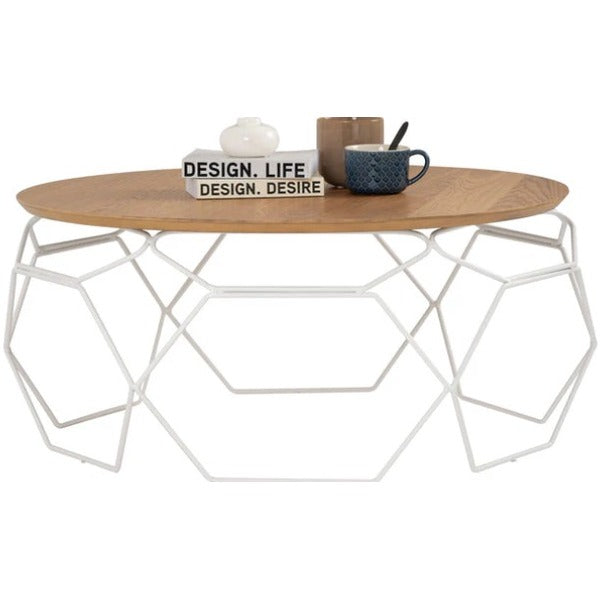 HINLIM NANO ROUND COFFEE TABLE  WHITE