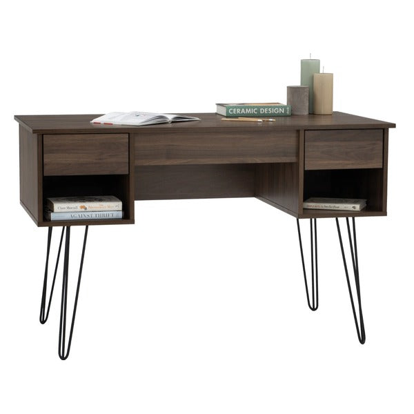 SAMOS WORKING DESK MATT BLACK/ WALNUT